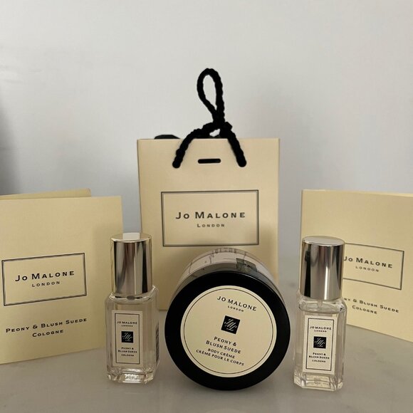 Jo Malone Peony & Blush Suede Travel Set Body Cream, Minis, Samples - Picture 2 of 7